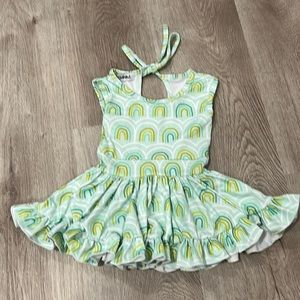 Aqua Rainbow Summer Dress 6-12 month